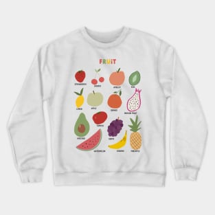 Fruit in Rainbow Colors for Kids Crewneck Sweatshirt